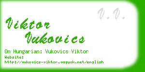 viktor vukovics business card